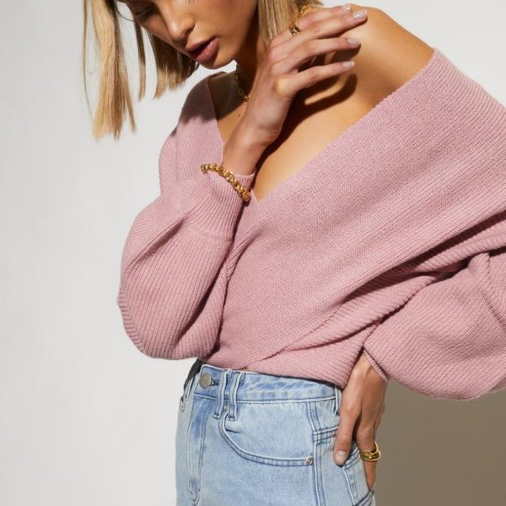 SNDYS Izzy Wrap Knit Sweater